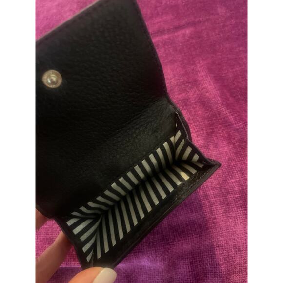 KATE SPADE Jackson Street Jada Micro Tri-Fold Wallet Pebbled Leather Black - Picture 4 of 4